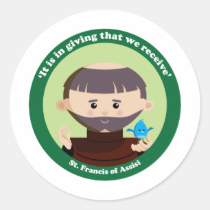 St. Francis van Assisi Ronde Sticker