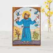 St Francis van Assisi van originele Retablo Kaart (Gele Bloem)