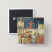 St. Francis van Assisi Vierkante Button 5,1 Cm (Voorkant /achterkant)