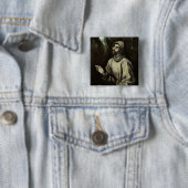 St. Francis van Assisi Vierkante Button 5,1 Cm (In situ)