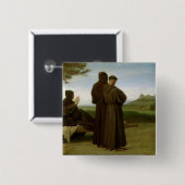 St. Francis van Assisi Vierkante Button 5,1 Cm (Voorkant /achterkant)