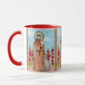 St. Francis van Assisi w Coyote Waterverf Gift Mok (Links)