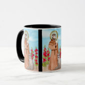 St. Francis van Assisi w Coyote Waterverf Gift Mok (Voorkant links)