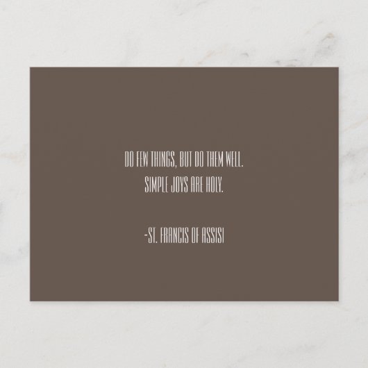 St. Francis van het Briefkaart van Assisi (Voorkant)