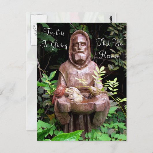 St. Francis van het Briefkaart van Assisi Quote (Voorkant / Achterkant)