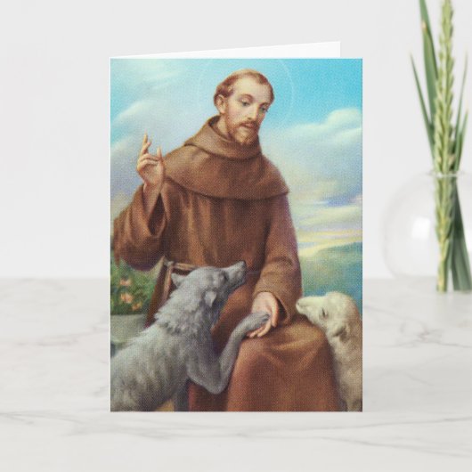 St. Francis van het Dierenvriend van Assisi Kaart (Voorkant)