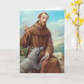 St. Francis van het Dierenvriend van Assisi Kaart (Gele Bloem)