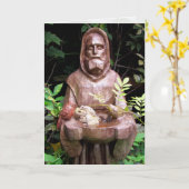 St. Francis van het Wenskaart van Assisi Kaart (Gele Bloem)
