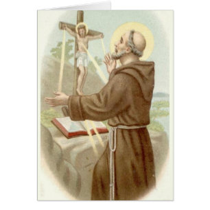 St. Francis van het Wenskaart van Assisi met gebed