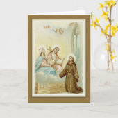 St. Francis van het Wenskaart van Assisi met gebed Kaart (Gele Bloem)
