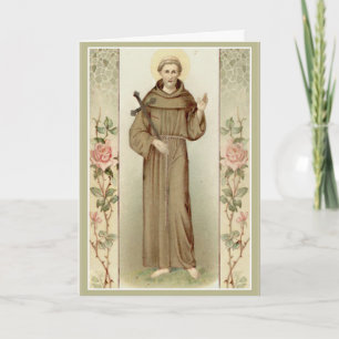 St. Francis van het Wenskaart van Assisi met gebed Kaart