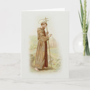 St. Francis van het Wenskaart van Assisi met gebed Kaart