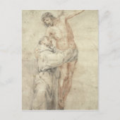 St. Francis verwerpt de wereld en Embracing Briefkaart (Voorkant)
