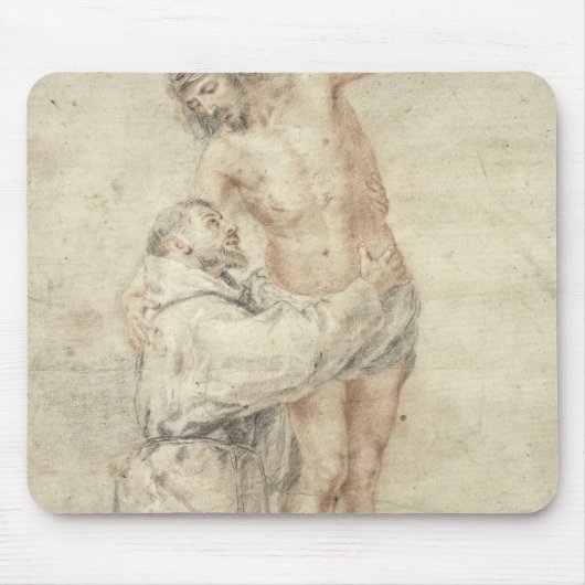 St. Francis verwerpt de wereld en Embracing Muismat (Voorkant)