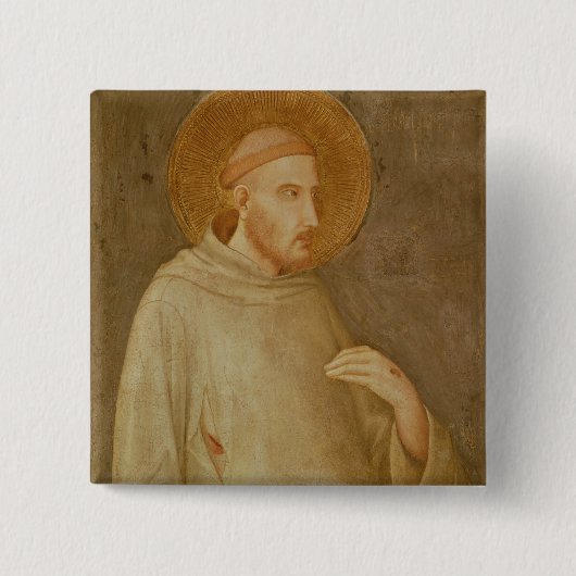 St. Francis Vierkante Button 5,1 Cm (Voorkant)