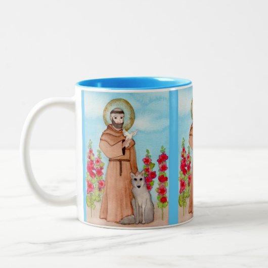St. Francis-Waterverf Tweekleurige Koffiemok (Links)