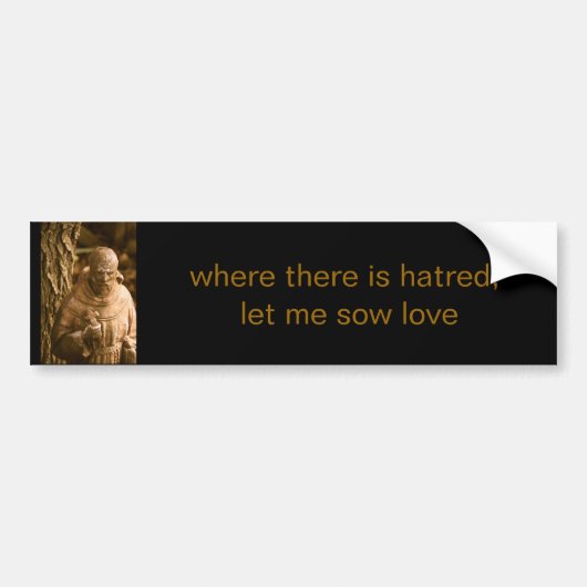 St. Franciscus bumpersticker (Voorkant)