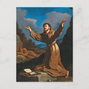 St. Franciscus ontvangt de stigmata door Guercino Briefkaart