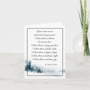 St. Franciscus van Assisi Gebed Winter Inspirerend Kaart