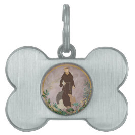 St. Franciscus van Assisi Marble Gold Pet Protecto Huisdieren Naamplaatje