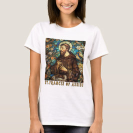 St. Franciscus van Assisi T-shirt voor vrouwen Chr