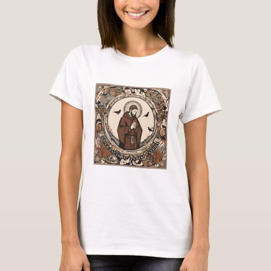 St. Franciscus van Assisi T-shirt voor vrouwen Chr (Voorkant)