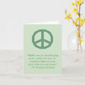 St. Franciscus van Assisi Vredescitaat Notecard Kaart (Gele Bloem)