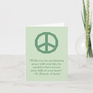 St. Franciscus van Assisi Vredescitaat Notecard Kaart
