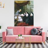 St. Francois de Sales Giving the Rule Canvas Afdruk (Insitu (Woonkamer))