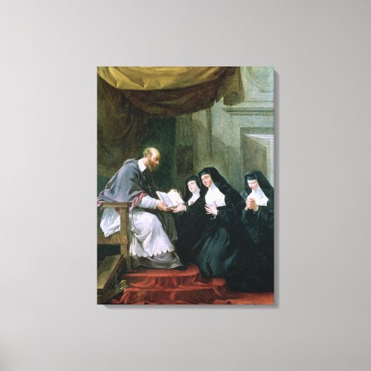 St. Francois de Sales Giving the Rule Canvas Afdruk (Voorkant)