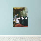 St. Francois de Sales Giving the Rule Canvas Afdruk (Insitu (Houten vloer))