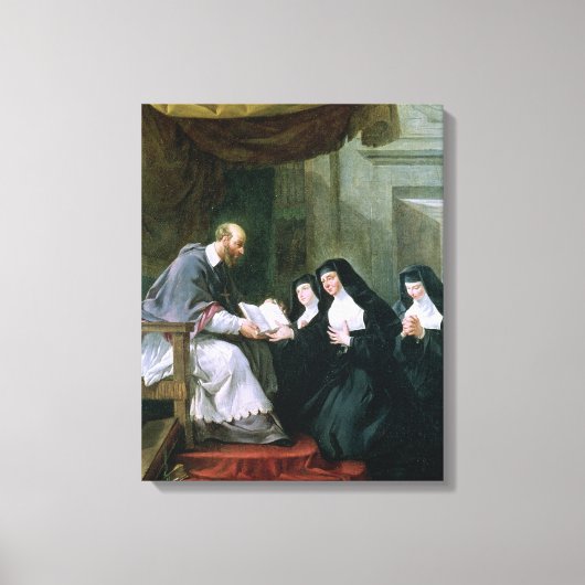 St. Francois de Sales Giving the Rule Canvas Afdruk (Voorkant)
