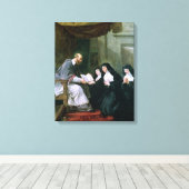 St. Francois de Sales Giving the Rule Canvas Afdruk (Insitu (Houten vloer))