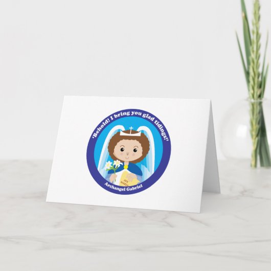 St. Gabriel de Aartsengel Feestdagen Kaart (Voorkant)