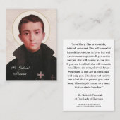 St. Gabriel Possenti Katholieke religieuze heilige Plaatskaartje (Voorkant / Achterkant)