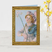 St. Gabriel the Archangel (detail; M 017) Blank Kaart (Gele Bloem)