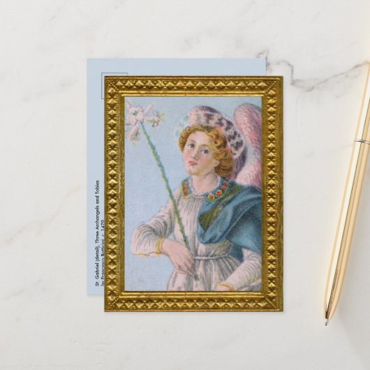 St. Gabriel the Archangel (detail; M 017) Briefkaart (Voorkant / Achterkant in situ)