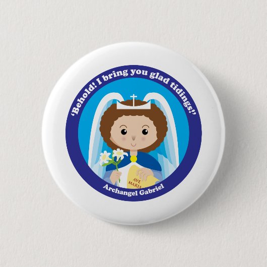 St. Gabriel the Archangel Ronde Button 5,7 Cm (Voorkant)