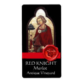 ST. GALGANO / KNIGHT MET ZACHTE, RODE WAX ZEESWijn Etiket (Voorkant)