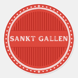 St. Gallen City Pride Emblem – Swiss Identity Ronde Sticker