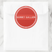 St. Gallen City Pride Emblem – Swiss Identity Ronde Sticker (Tas)