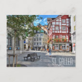 ST. GALLEN ZWITZERLAND, prachtig stadplein Briefkaart (Voorkant)