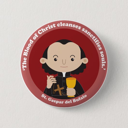 St. Gaspar del Bufalo Ronde Button 5,7 Cm (Voorkant)