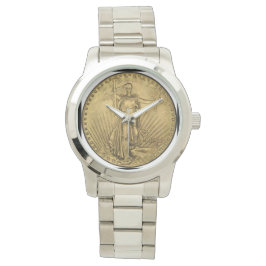 St. Gaudens (Double Eagle Gold Coin) Mannen Horloge
