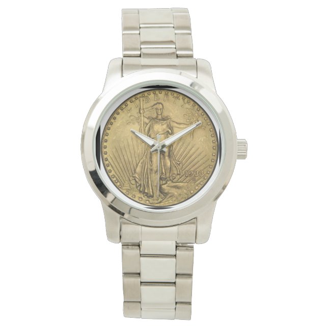 St. Gaudens (Double Eagle Gold Coin) Mannen Horloge (Voorkant)