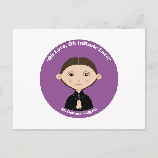 St. Gemma Galgani Briefkaart (Voorkant)