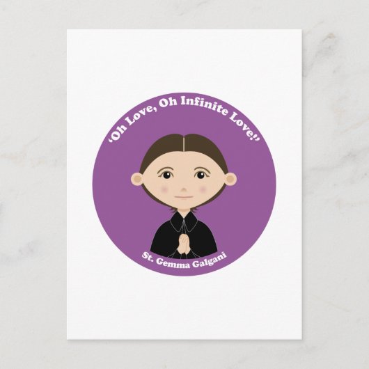 St. Gemma Galgani Briefkaart (Voorkant)