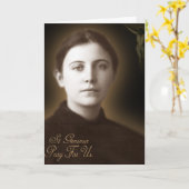 St Gemma Galgani Kaart (Gele Bloem)