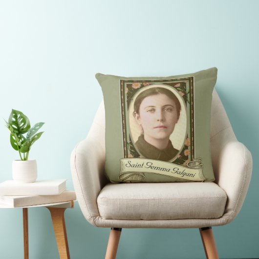 St. Gemma Galgani Patron van apothekers Kussen (Stoel)