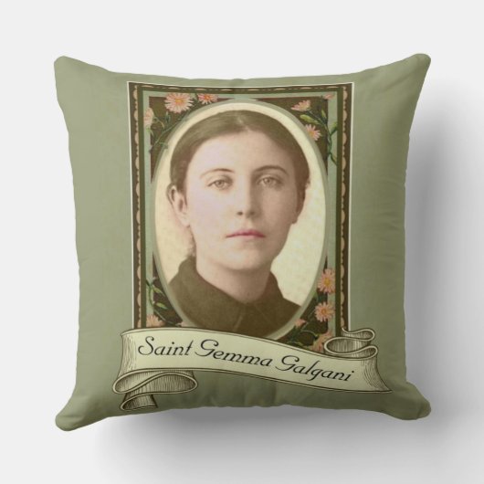 St. Gemma Galgani Patron van apothekers Kussen (Achterkant)